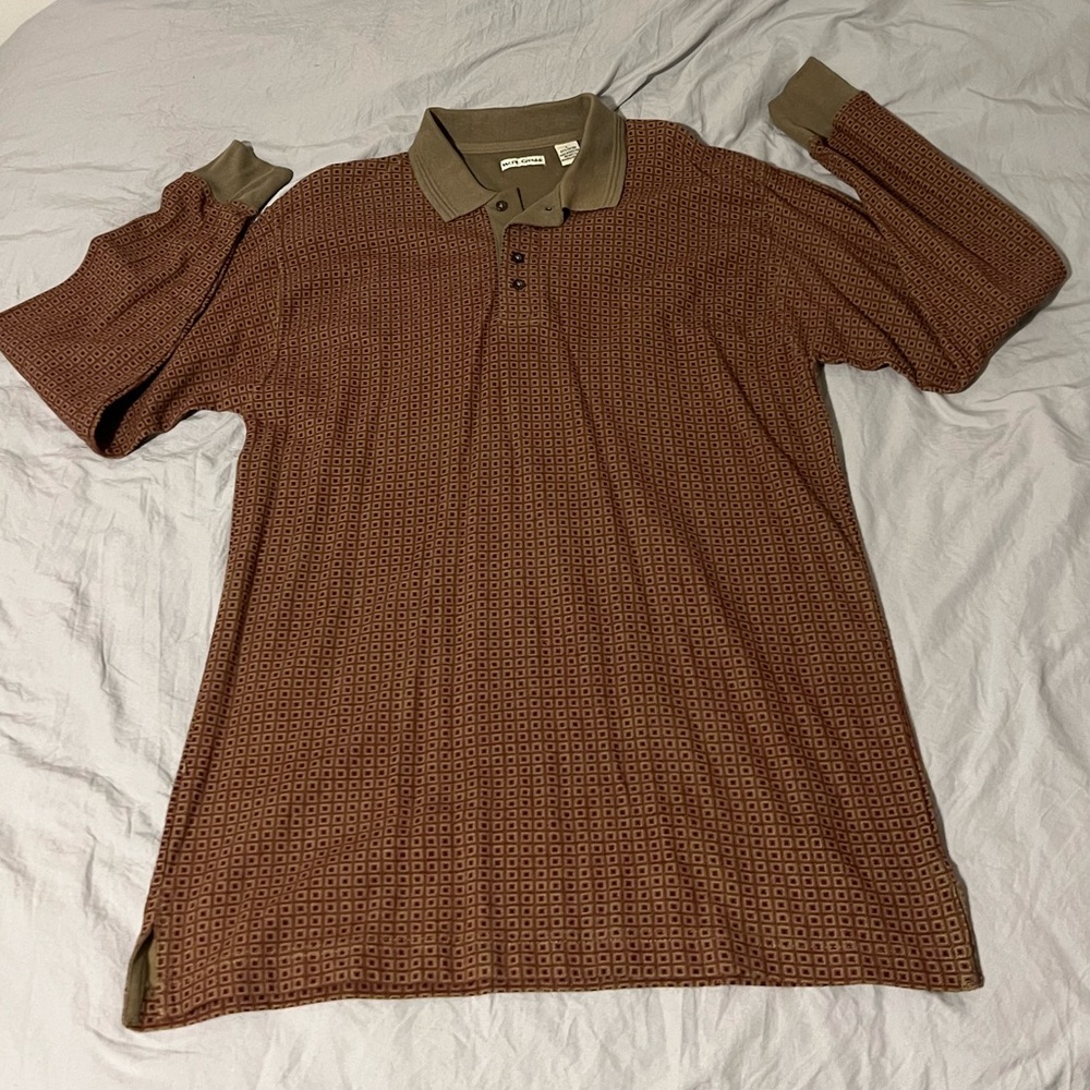 Vintage 70s Long Sleeve Polo Cotton